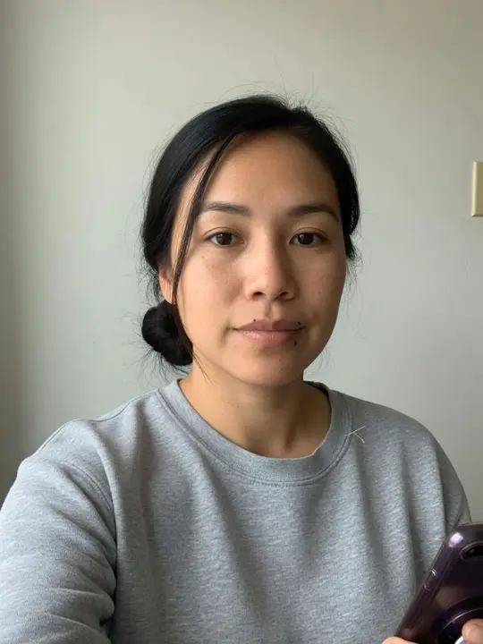 Före: originalselfien som användes i exemplet för 90 år gammal